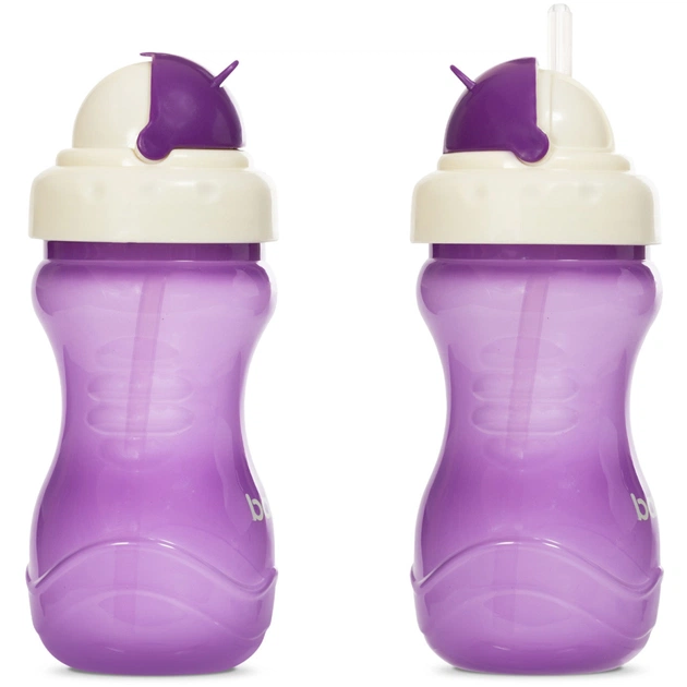 Поїльник-непроливайка Baboo із силіконовою соломинкою, 360 мл, 9 + (фіолетова) (8-128) - picture 3