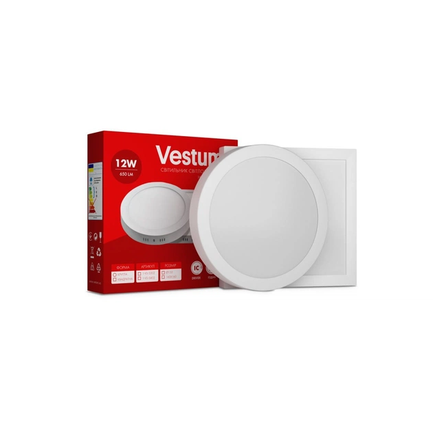 Светильник Vestum LED 12W 6000K 220V (1-VS-5406) - изображение 1