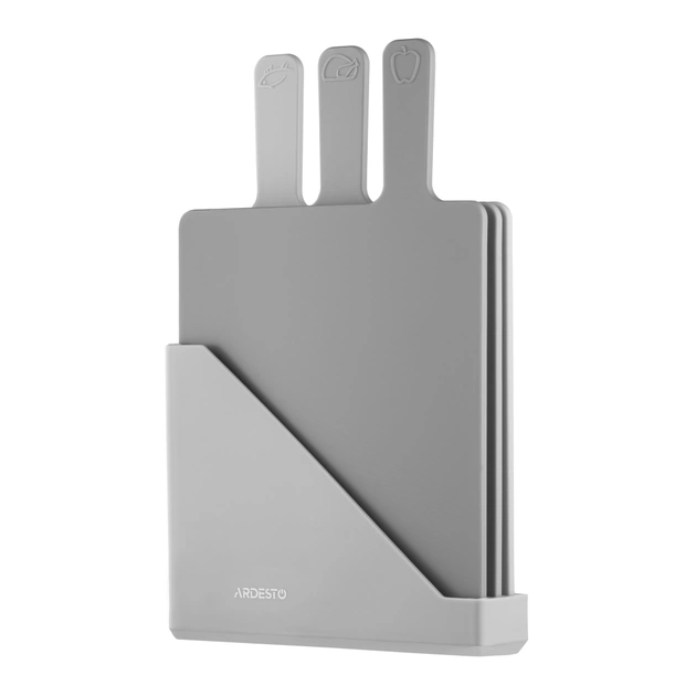 Дошка для нарізання Ardesto Fresh, Набір 3шт, 24.1х33х7.9см, сірий (AR1403GRB) - picture 1