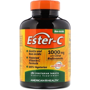 Вітамін American Health Естер-С з Біфлавоноідами, Ester-C, 1000 мг, 180 таблеток (AMH-16984) зображення 1