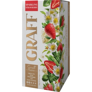 Чай Graff Sparkling Strawberry с ароматом клубники и базилика 20x1.5 г (4820279612263) изображение 1