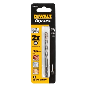 Свердло DeWALT по бетону/цеглини/каменю EXTREME, D=6.5 мм, L=100 мм, WL=60, 1 шт (DT6678) зображення 1