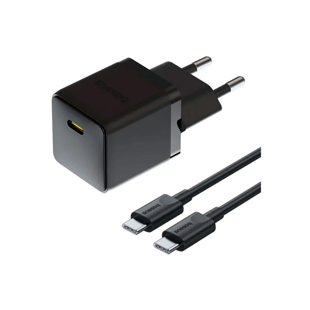 Зарядний пристрій Baseus Palm Fast Charger 1C 20W + Cable 1.0m Type-C 60W black (P10111602113-01) - picture 1