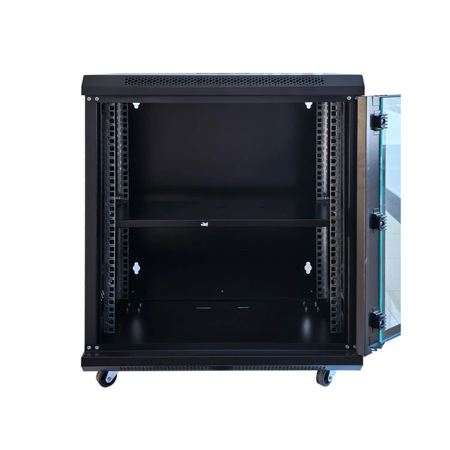 Шкаф настенный GEAR 15U 19" 600x600x750 мм, + полка 19", black (GWMSN-15U-600-600) - изображение 4