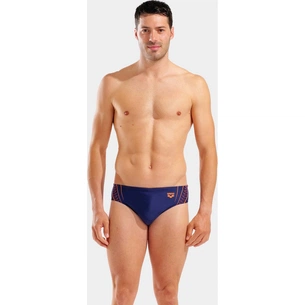 Плавки Arena Double Graphic Swim Briefs 010951-705 темно-синій, помаранчевий 105 (3468337766278) зображення 1