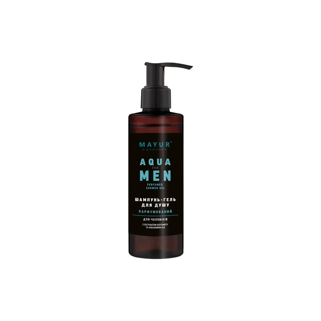 Гель для душа Mayur Aqua For Men 3 в 1 Парфюмированный для мужчин 200 мл (4820230954920) - изображение 1