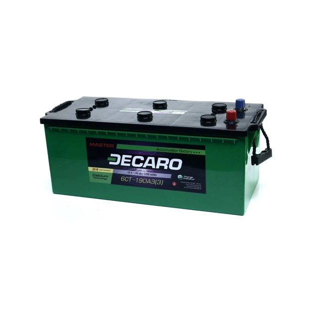 Аккумулятор автомобильный DECARO 190Ah-12v MASTER R, EN1250 (6СТ-190 А3 (4) M) - изображение 1