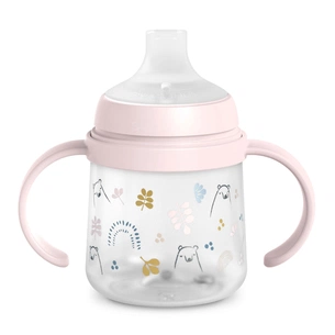 Поїльник-непроливайка Suavinex Bear family чашка з силіконовим носиком, 150 мл, +6 міс. рожева (308675) зображення 1