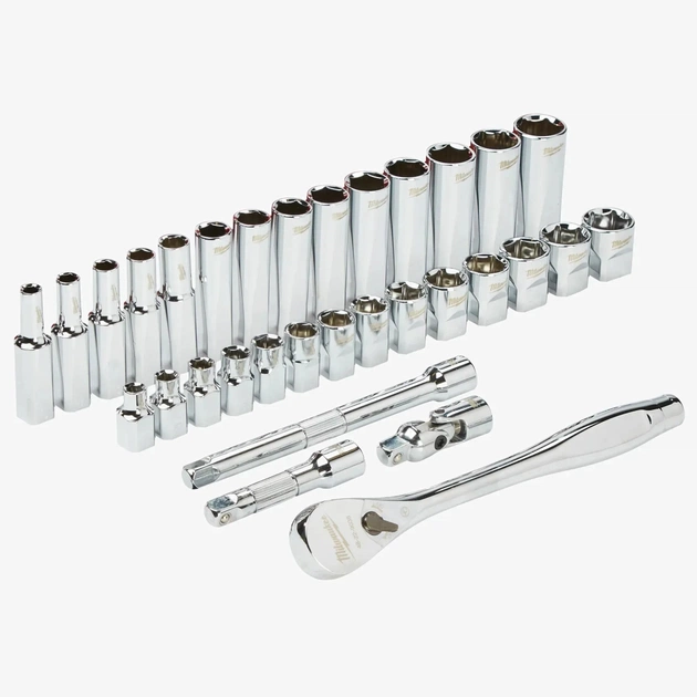 Набір торцевих головок Milwaukee метричних 3/8" з тріскачкою, (32шт) (4932464945) - picture 2