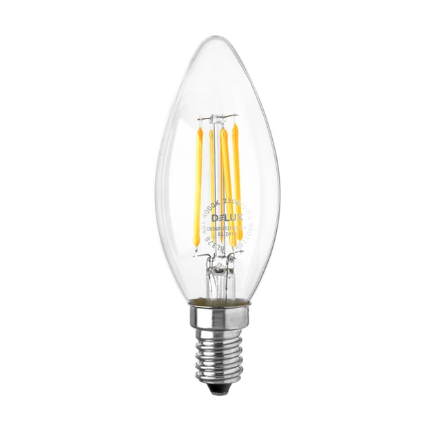Лампочка Delux BL37B 4 Вт 4000K 220В E14 filament 3шт (90016735) - зображення 1