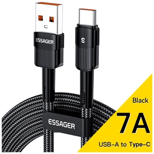 Дата кабель USB 2.0 AM to USB-C 3.0m 7A black Essager (EXCT-XCC01) picture 1