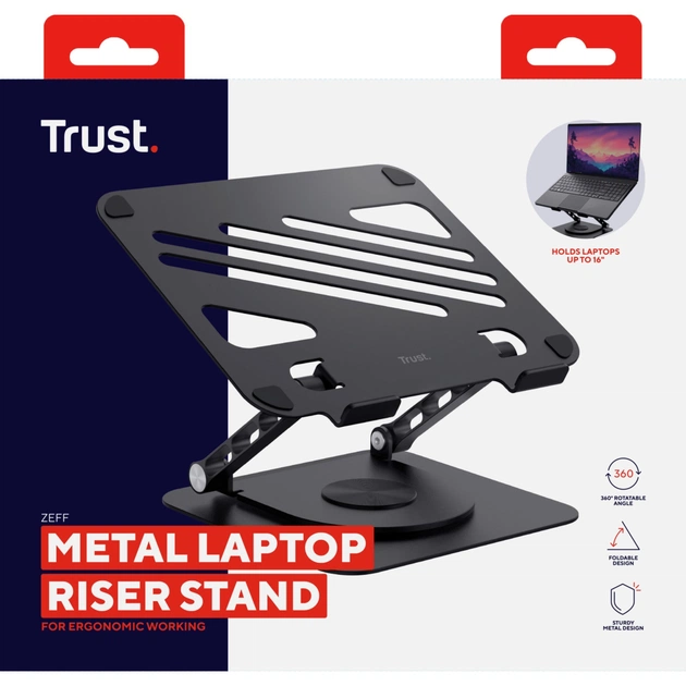 Підставка до ноутбука Trust Zeff Metal, до 16", gray (25482_TRUST) - picture 8