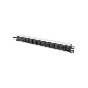 Силовий блок 19" 1U w/PDU 10xC13, 10A, 250V, вилка C14 Digitus (DN-95404) изображение 1
