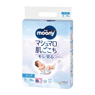 Підгузки Moony S 4-8 кг 70 шт (4903111138302) зображення 1