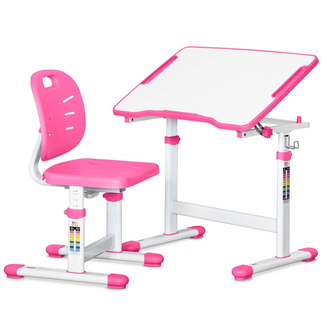 Парта зі стільцем Evo-kids Pink (Evo-07 Ergo PN) - зображення 1