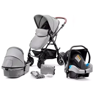 Коляска Kinderkraft 3 в 1 Moov Gray (KKWMOOVGRY00NC) (5902533906949) зображення 1