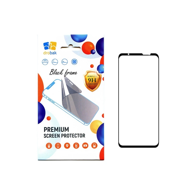 Стекло защитное Drobak Asus Rog Phone 6 Black Frame A+ (717166) - изображение 1