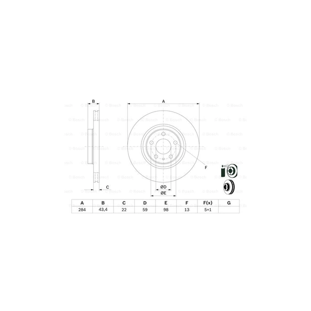 Тормозной диск Bosch 0 986 478 521 - изображение 5