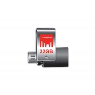 USB флеш накопичувач Strontium Flash 32GB Nitro Plus Silver OTG USB 3.0 (SR32GSLOTG1Z) зображення 1