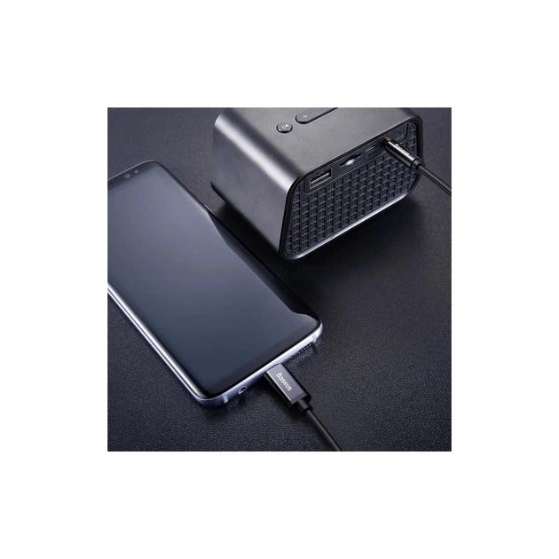 Кабель мультимедійний USB-C to 3.5mm M 1.2m black Baseus (CAM01-01) - зображення 7