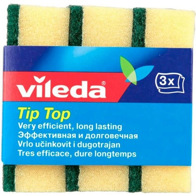 Губки кухонні Vileda Tip Top класичні 3 шт. (4003790023996) - зображення 1