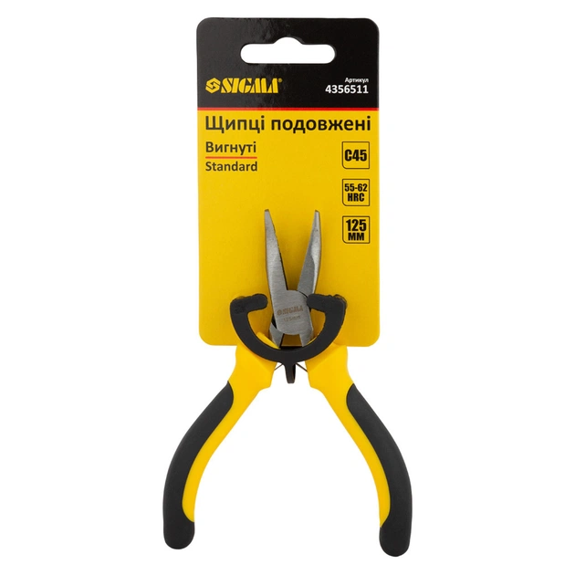 Плоскогубці Sigma довгогубці вигнуті 125мм Standard (4356511) (4356511) - picture 3