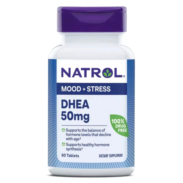 Вітамінно-мінеральний комплекс Natrol Дегідроепіандростерон 50 мг, DHEA, 60 та (NTL-16106) - зображення 1