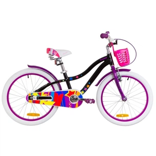 Велосипед Formula 20" CREAM рама-11" 2019 чорно-фіолетовий з кошиком (OPS-FRK-20-089) зображення 1