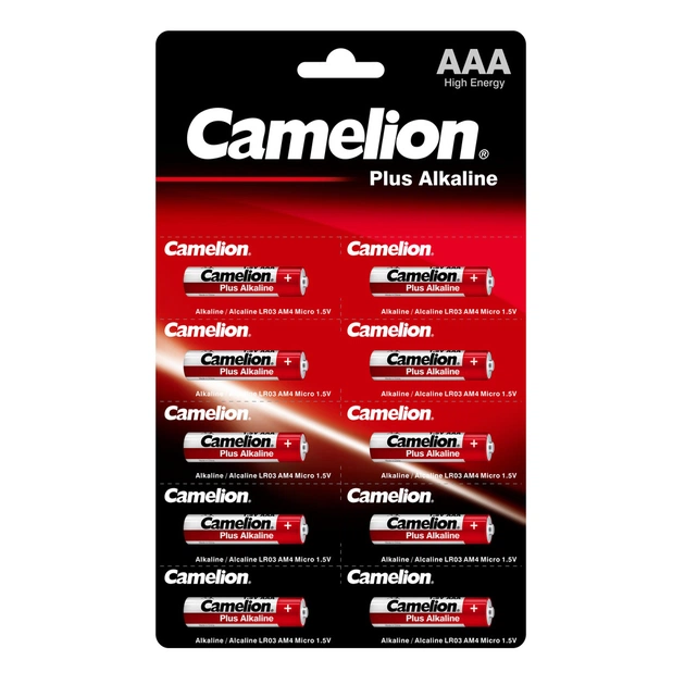 Батарейка Camelion AAA LR03 Plus Alkaline * 10 (LR03-BP1x10P) - изображение 1