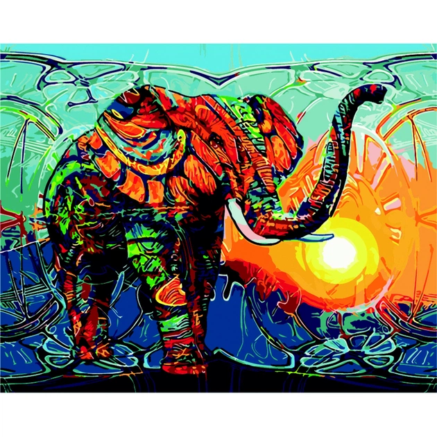 Картина по номерам ZiBi Індійський слон 40*50 см ART Line (ZB.64250) - зображення 1