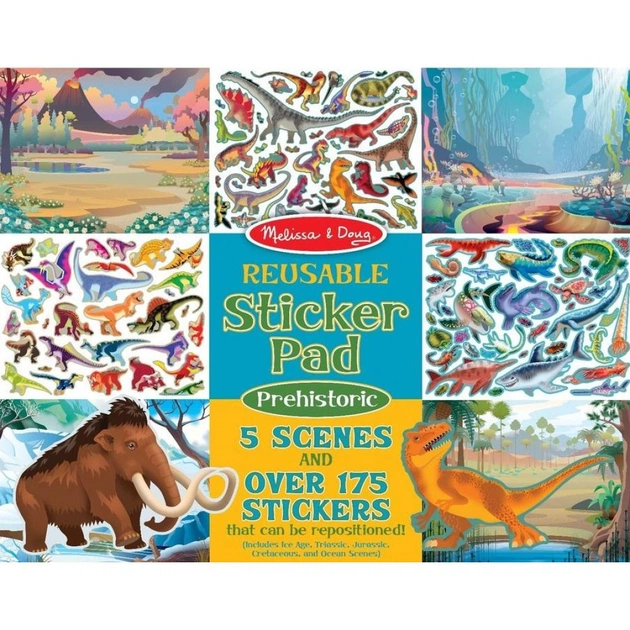 Набор для творчества Melissa&Doug Набор многоразовых наклеек Доисторический мир (MD9341) - изображение 1
