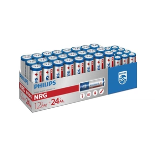Батарейка Philips AA+AAA Power Alkaline лужна пак=24+12 (LR036G36W/10) зображення 1