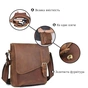 Сумка Vintage Шкіряна чоловіча Коричнева (20206) - зменшене зображення 4