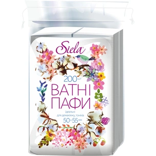 Ватні диски Siela Пафи 200 шт. (4820204404512) зображення 1