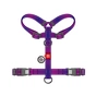 Шлея для собак WAUDOG Nylon Mono анатомічна H-подібна з QR паспортом, пластиковий фастекс, L фіолетова (54589) - зменшене зображення 3