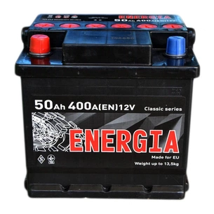 Акумулятор автомобільний ENERGIA 50Ah (+/-) 400EN (000022384) зображення 1