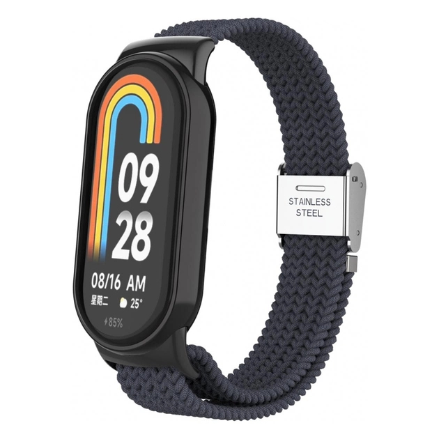 Ремінець до фітнес браслета Armorstandart Braided Solo Loop для Xiaomi Mi Band 8 Charcoal (ARM69928) - зображення 1