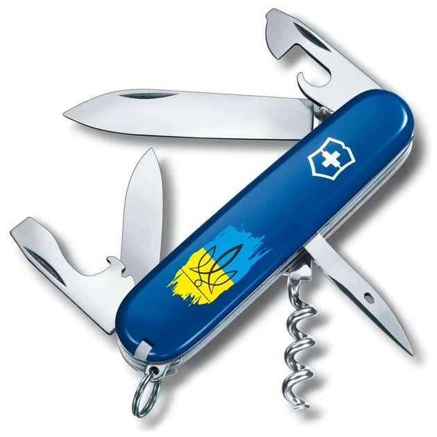 Ніж Victorinox Spartan Ukraine Blue "Тризуб На Тлі Прапору" (1.3603.2_T1026u) - зображення 1