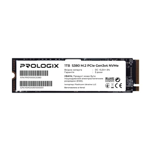 Накопитель SSD 1TB Prologix S380 M.2 2280 PCIe 3.0 x4 NVMe 3D TLC (PRO1000GS380) изображение 1