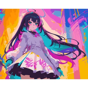 Картина по номерам Santi Аніме погляд зверху 40*50 неонові фарби (954828) зображення 1