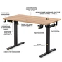 Комп'ютерний стіл Mealux PowerDesk Energy Mahogany з електрорегулюванням висоти (EVO-201 Energy Mahogany/B) - зменшене зображення 2
