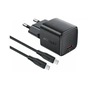 Зарядное устройство Acefast USB-C PD20W GaN + cable USB-C to USB-C black (6974316286509) - уменьшенное изображение 2