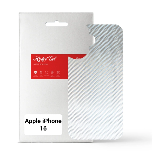 Пленка защитная Armorstandart for Back Panel Apple iPhone 16 Carbone Silver (ARM79602) - изображение 1