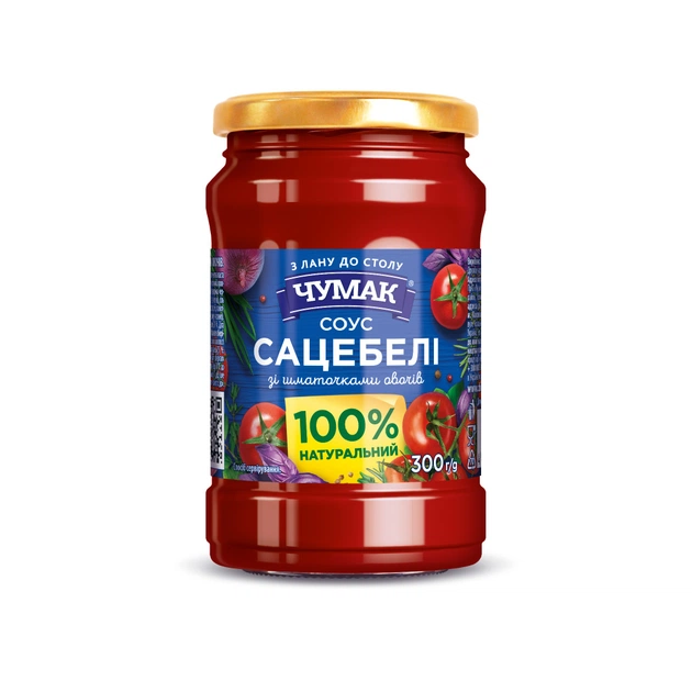Соус Чумак Сацебели с овощами 300 г с/б (4823096007854) - изображение 1