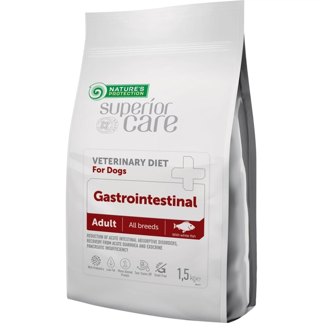 Сухий корм для собак Nature's Protection VD Gastrointestinal White Fish Adult All Breed Dogs з білою рибою 1.5 кг (NPSCVET47576) - зображення 1