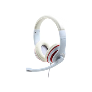 Навушники Gembird MHS-03 White/Red (MHS-03-WTRD) зображення 1