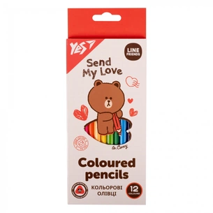 Олівці кольорові Yes Line Friends 12 кол. (290705) зображення 1