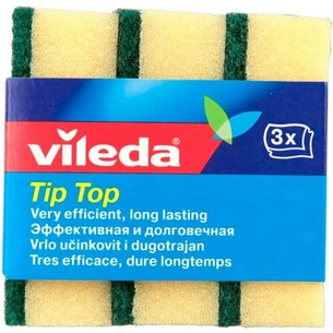 Губки кухонні Vileda Tip Top класичні 3 шт. (4003790023996) зображення 1