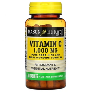 Вітамін Mason Natural Вітамін C 1000 мг з Шипшиною та Біофлавоноїдами, Vitamin C, (MAV11739) зображення 1