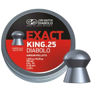 Пульки JSB Exact King 6,35 мм 1,645 г 150 шт/уп (546298-150) зображення 1